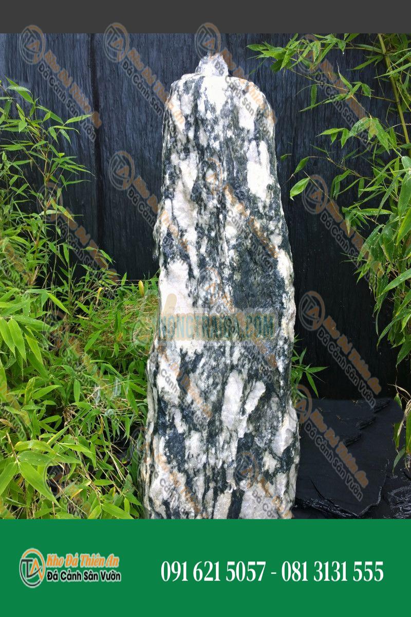 Đài phun nước Monolithe đá Marble xanh trắng 90cm