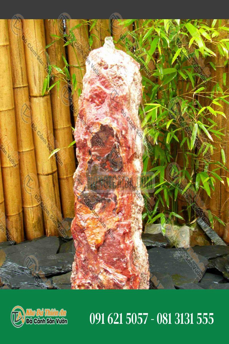 Đài phun nước Monolithe đá Onyx đỏ 75cm