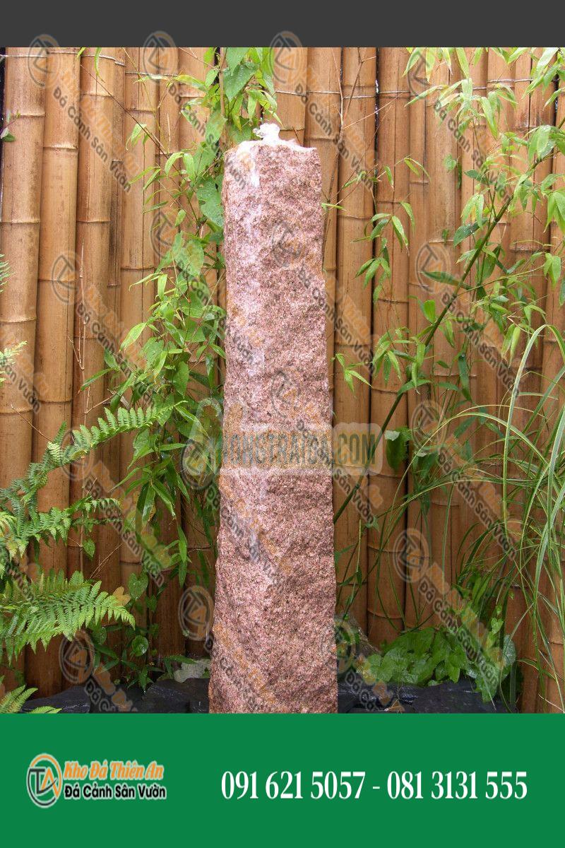 Đài phun nước Obélisque đá Granite đỏ 120cm