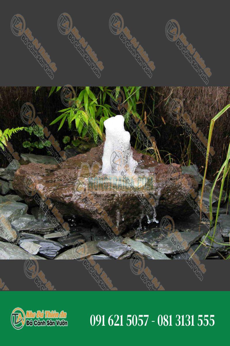 Đài phun nước sủi bọt bằng nham thạch 65cm