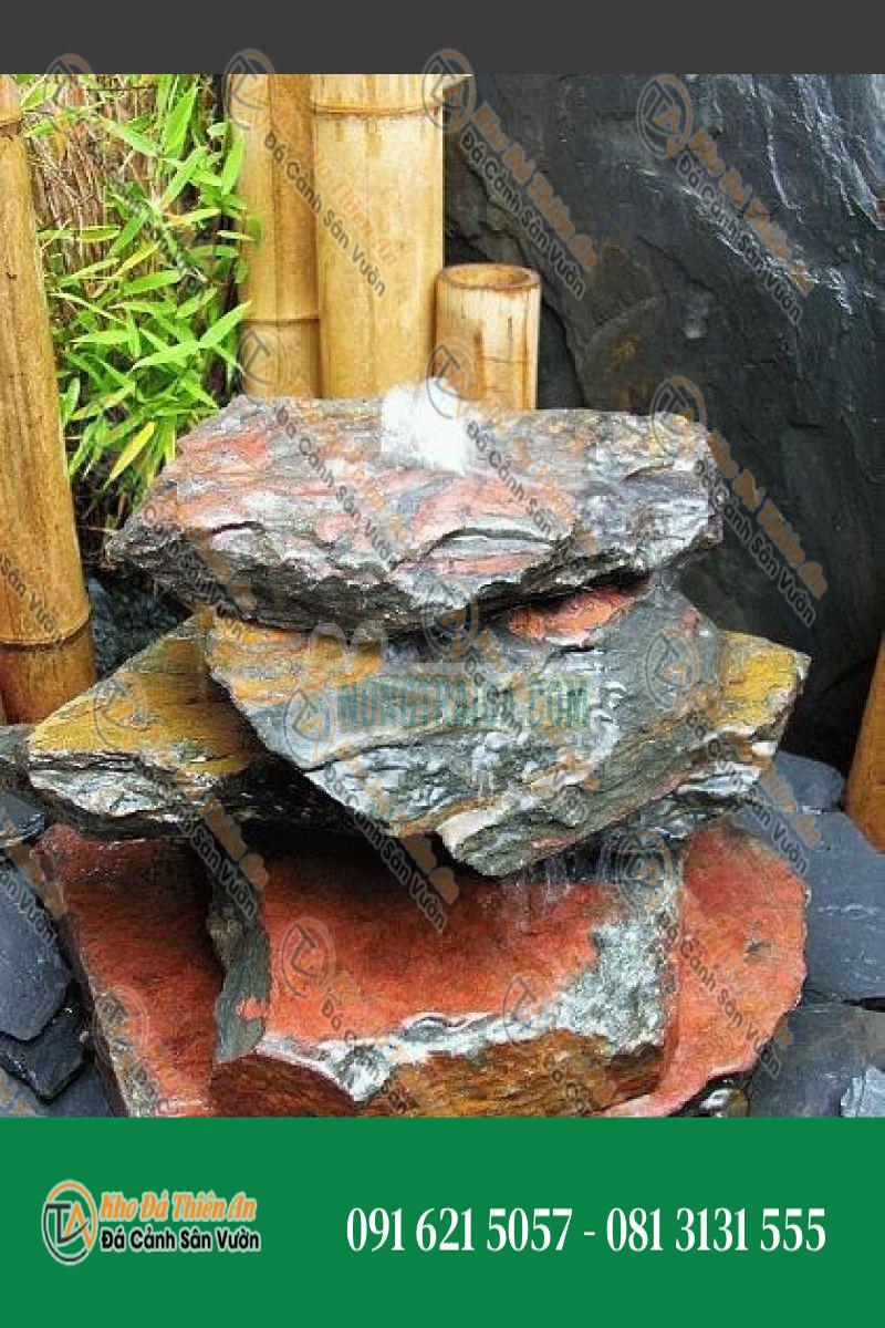 Đài phun nước thác 5 tầng màu đen đỏ