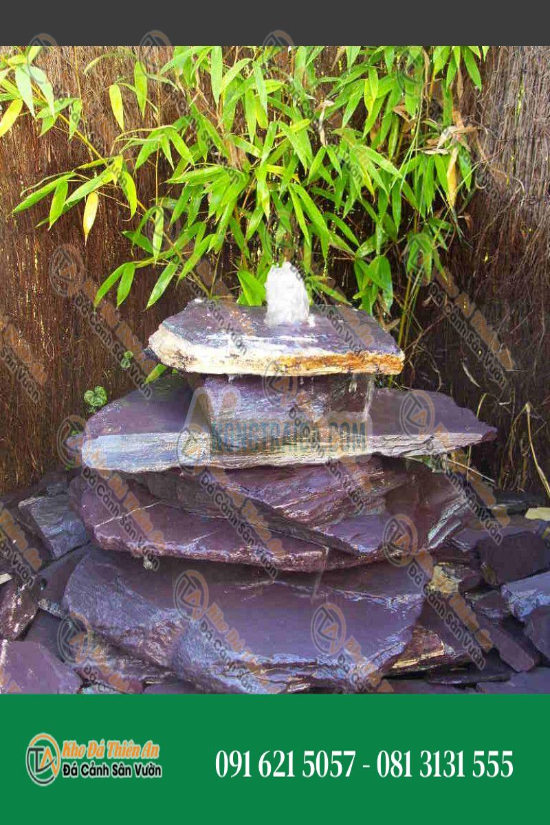 Đài phun nước thác 7 tầng màu tím