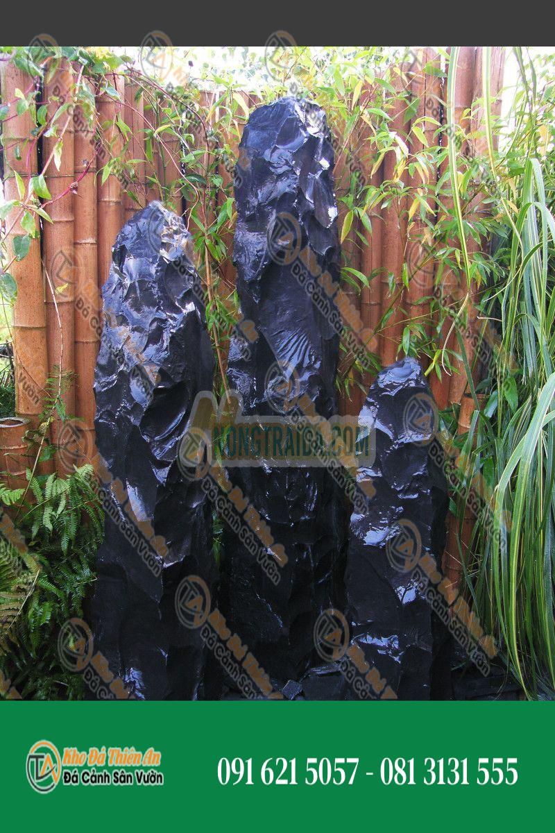 Đài phun nước Trimeteori đá Marble đen 150cm