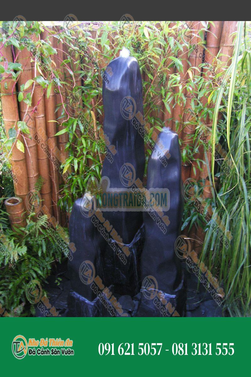 Đài phun nước Trimeteori đá Marble đen bóng 150cm