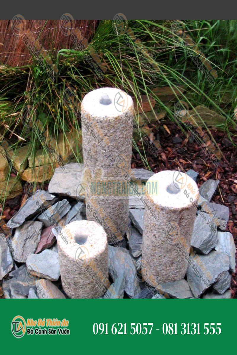 Đài phun nước Triolithes đá Granite màu vàng 50cm