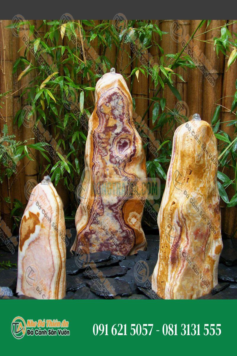 Đài phun nước Triolithes đá Onyx poncè 80cm