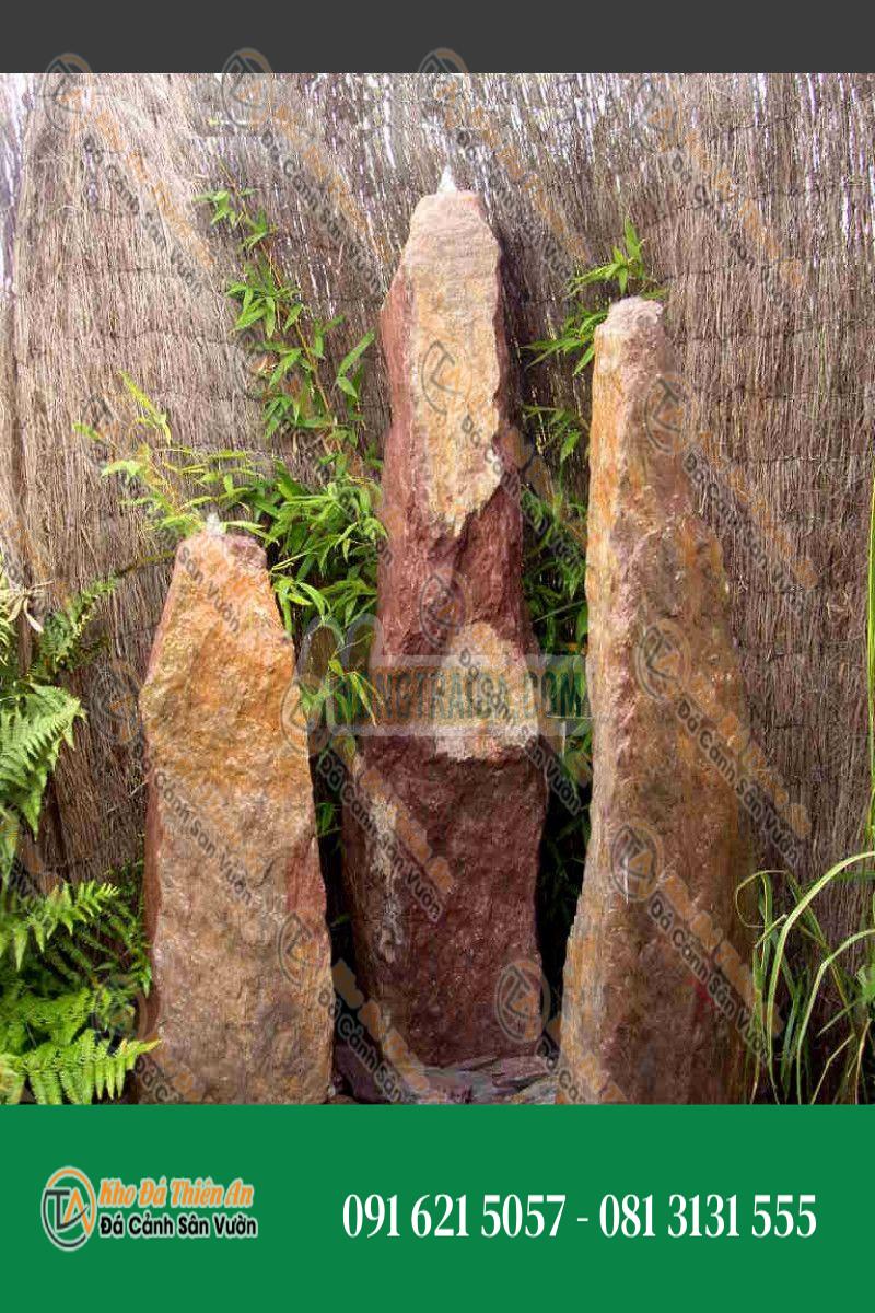 Đài phun nước Triolithes đá phiến đỏ nhiều màu 150cm