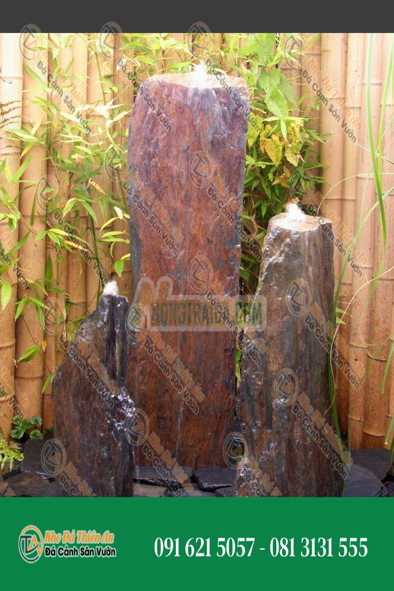 Đài phun nước Triolithes đá phiến xám nâu 95cm