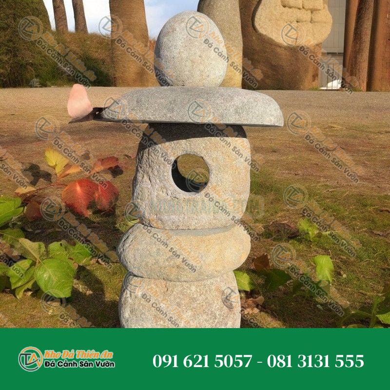 Đèn đá cuội sân vườn 5 phần