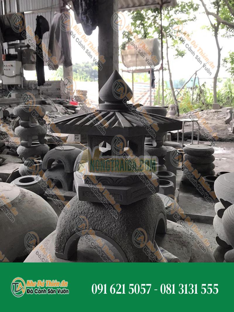 Đèn đá đan mái đá sa thạch