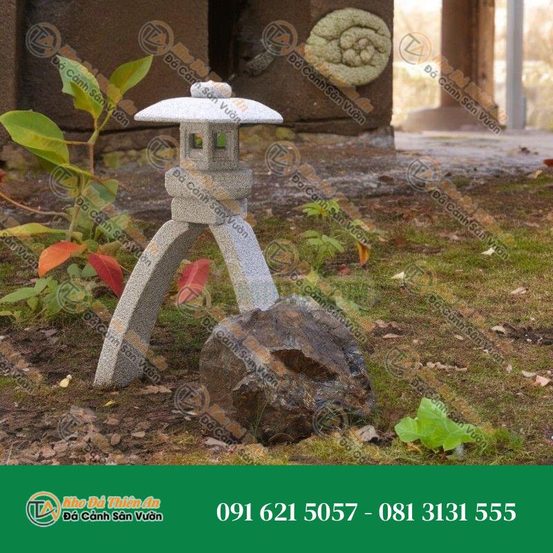 Đèn đá kiểu nhật Kotoji – 2 chạc (kê đá)