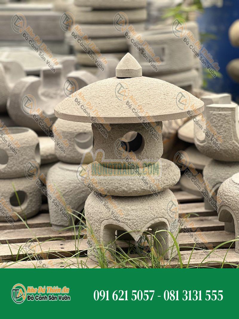 Đèn đá lồng tròn đá sa thạch