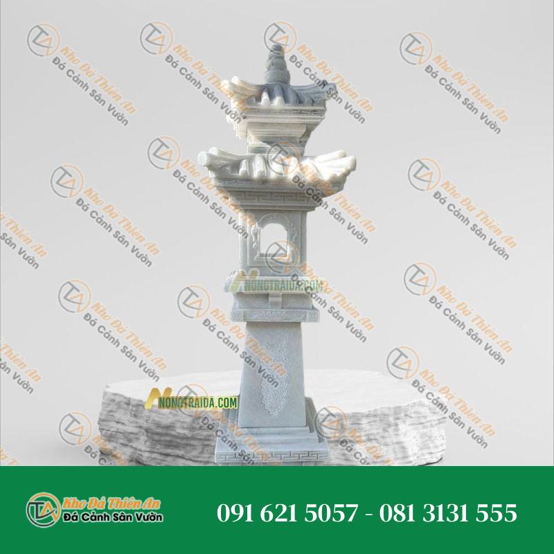 Đèn Đá Trắng Muối Nghệ An Thân Cao Để Thờ Cao 126cm