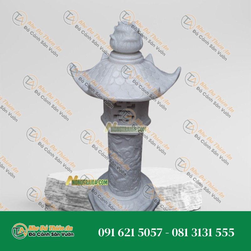 Đèn Đá Trắng Muối Yên Bái Thân Cao Sân Vườn Cao 132cm