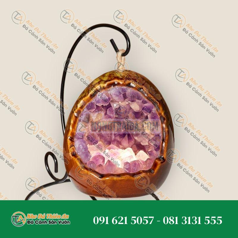Đèn ngủ – Đèn để bàn – Đèn trang trí phòng ngủ đá thạch anh phong thủy