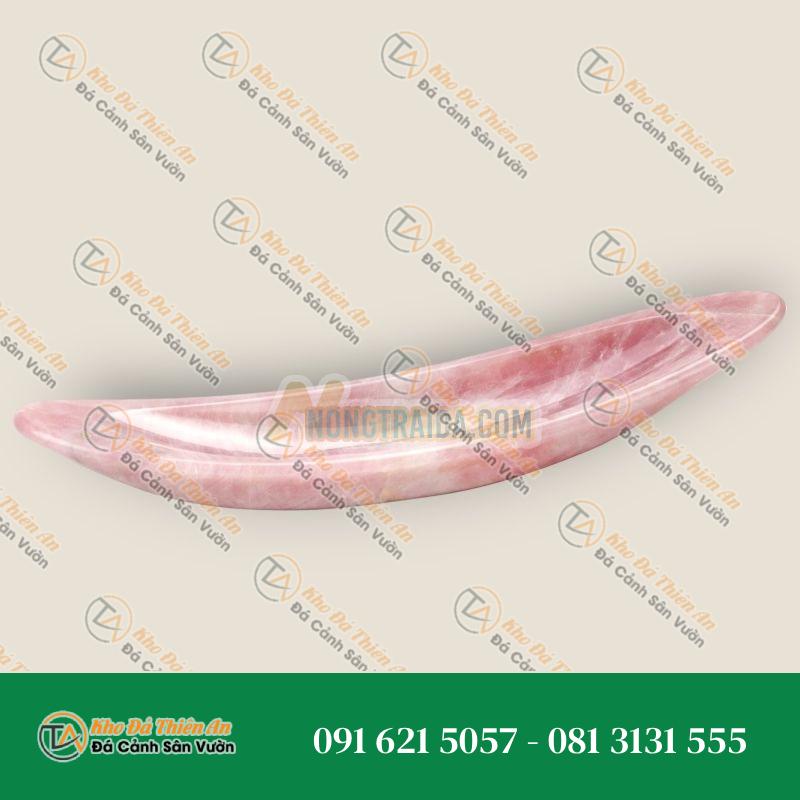 Đĩa đựng đồ, Tượng, Tượng trừu tượng, Đá cẩm thạch hoa hồng, Chạm khắc thủ công