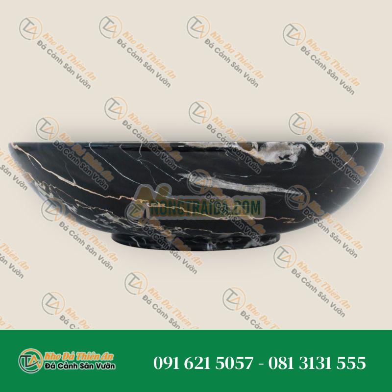 Đĩa đựng trái cây nhỏ thủ công bằng đá cẩm thạch Portoro