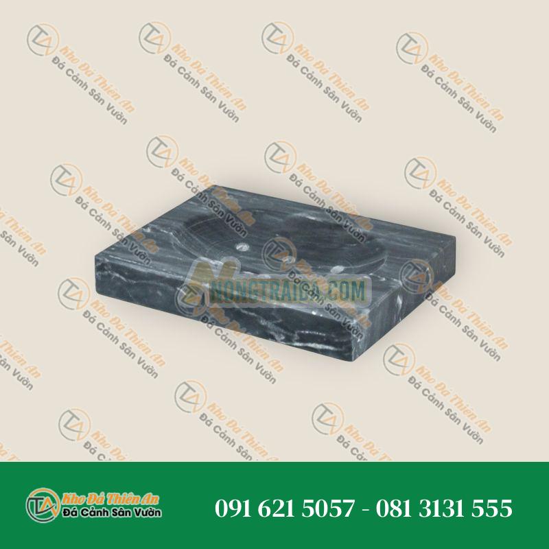 Đĩa đựng xà phòng vuông handmade bằng đá Bardiglio Xám