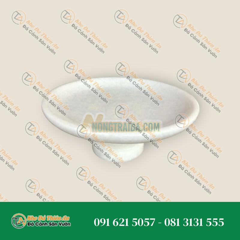 Dĩa trái cây đĩa thờ cúng đá cẩm thạch trắng