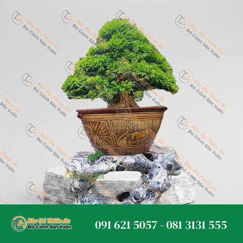 Đôn chậu cây cảnh đá cẩm thạch 55x86x102cm