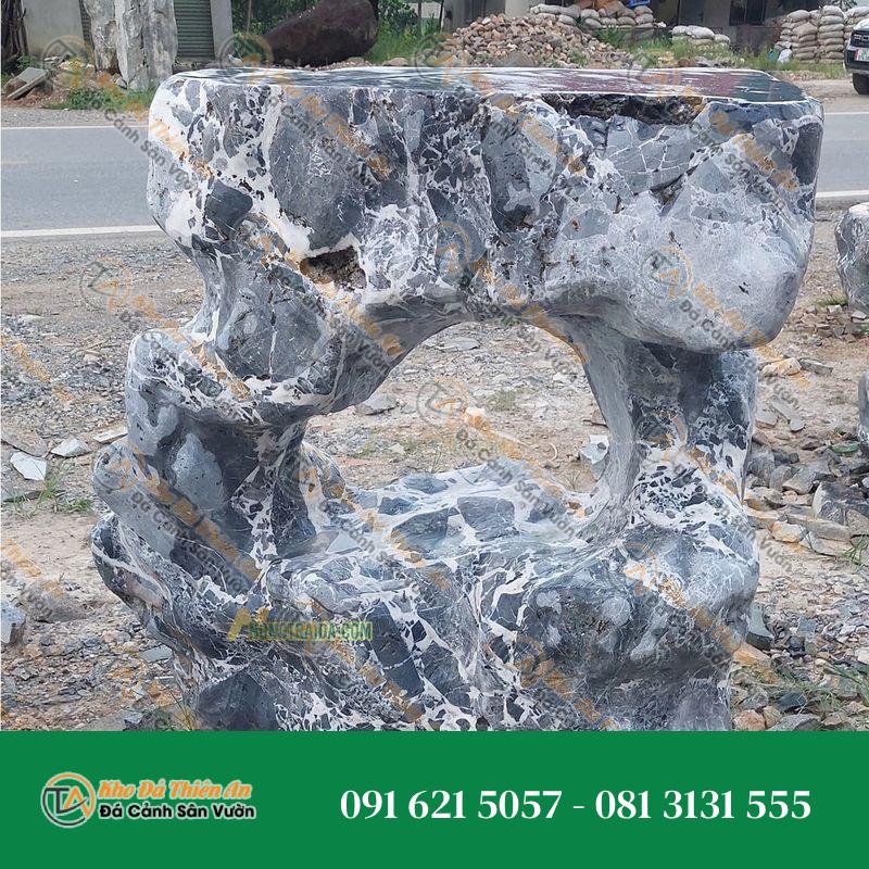 Đôn để cây cảnh đá nguyên khối 68x92x96cm