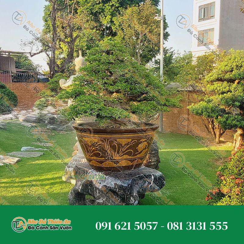 Đôn để chậu cây cảnh đá tự nhiên 60x98x102cm