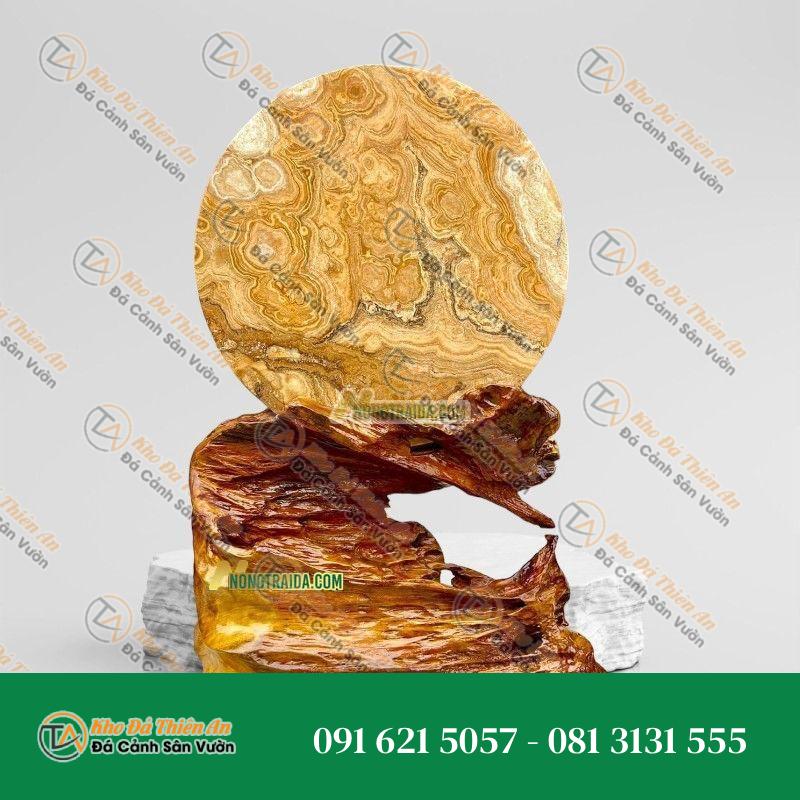 Đồng Điếu Cẩm Thạch Vàng 24cm