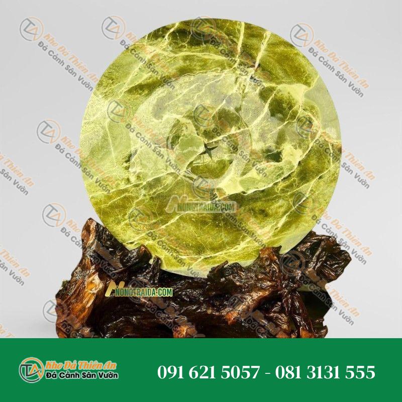 Đồng Điếu Cẩm Thạch Xanh Ngọc Yên Bái 20cm