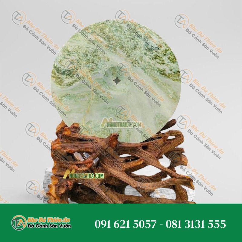 Đồng Điếu Cẩm Thạch Xanh Xanh Secpentine 24cm