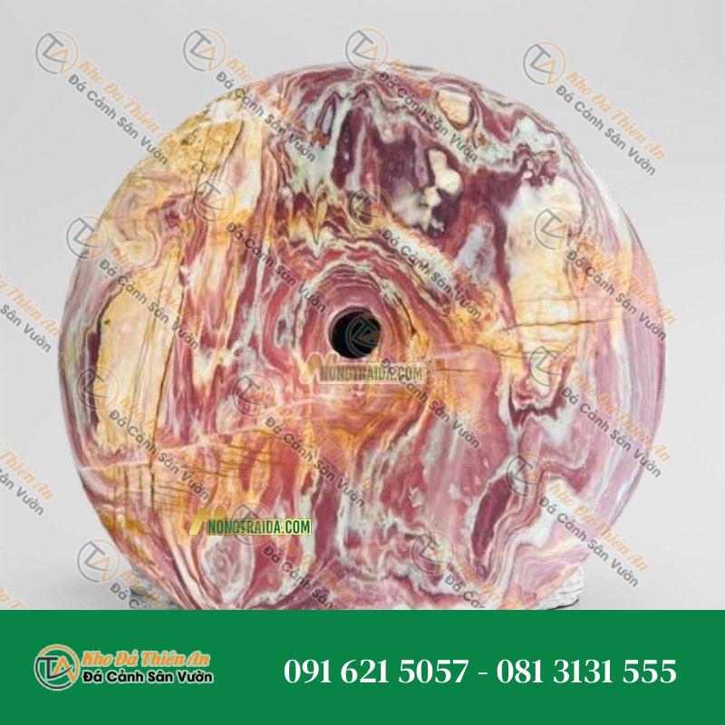 Đồng Điếu Đá Phong Thuỷ Hồng Thổ Cẩm 28cm
