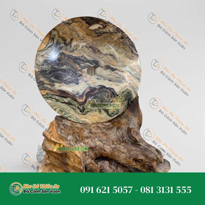 Đồng Điếu Đá Phong Thuỷ Thổ Cẩm 27cm