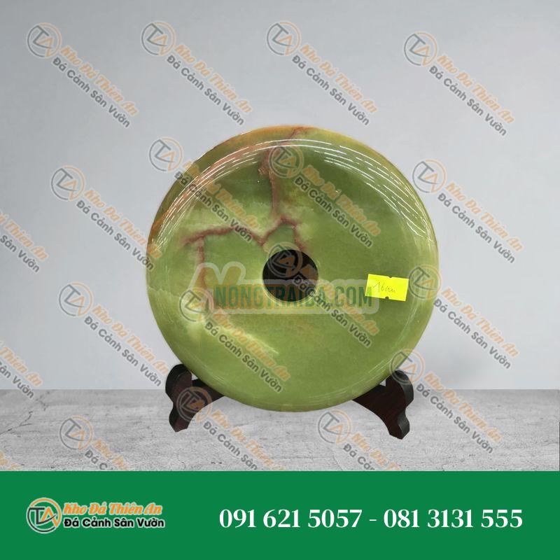 Đồng điếu (đồng tiền ) phong thủy đá ngọc onyx – đường kính 16cm