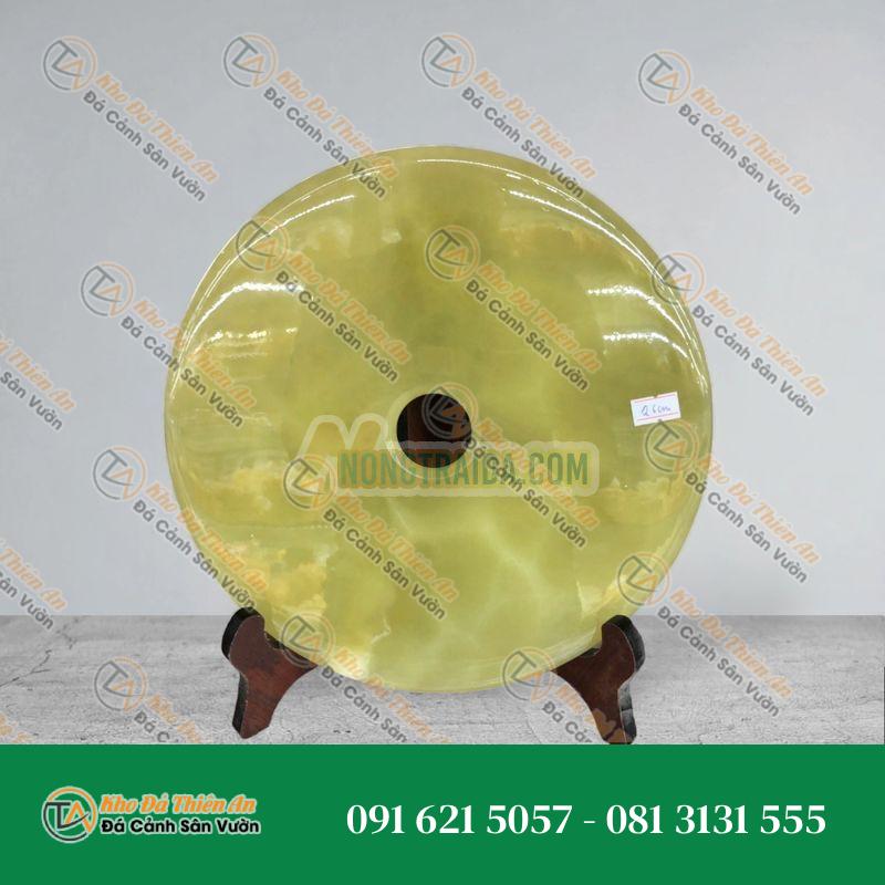 Đồng điếu – đồng tiền phong thủy đá ngọc onyx – đường kính 26cm