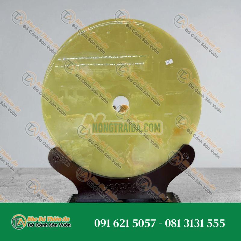 Đồng điếu, đồng tiền phong thủy đá ngọc onyx – đường kính 50cm