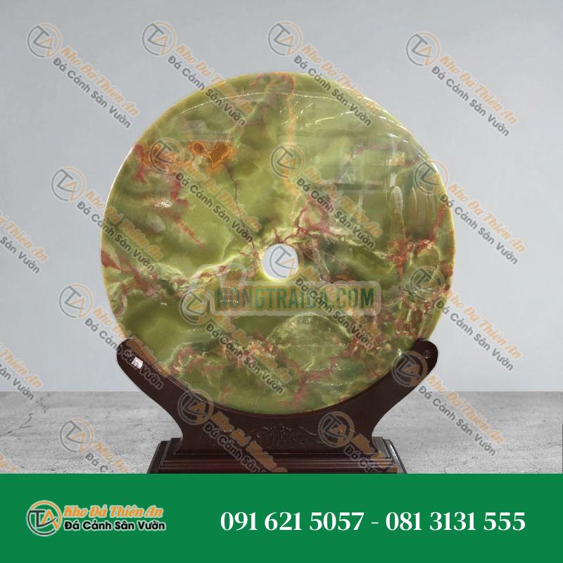 Đồng điếu (đồng tiền ) phong thủy đá ngọc onyx – đường kính 61cm