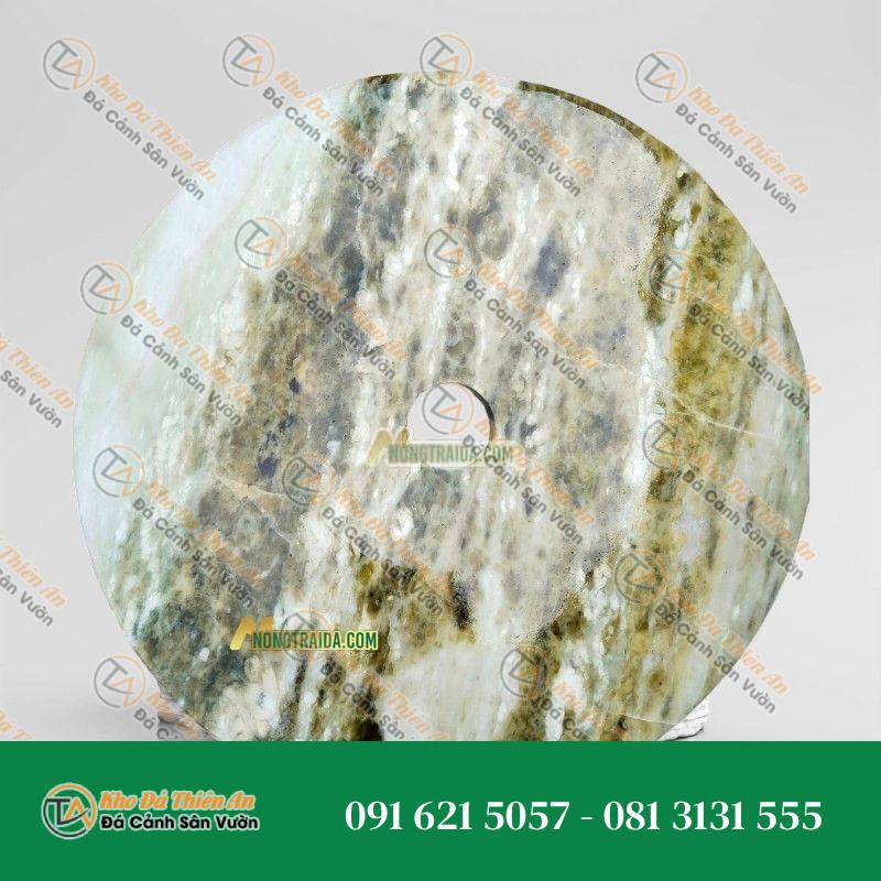 Đồng Điếu Ngọc Cẩm Thạch Xanh Secpentine 26cm