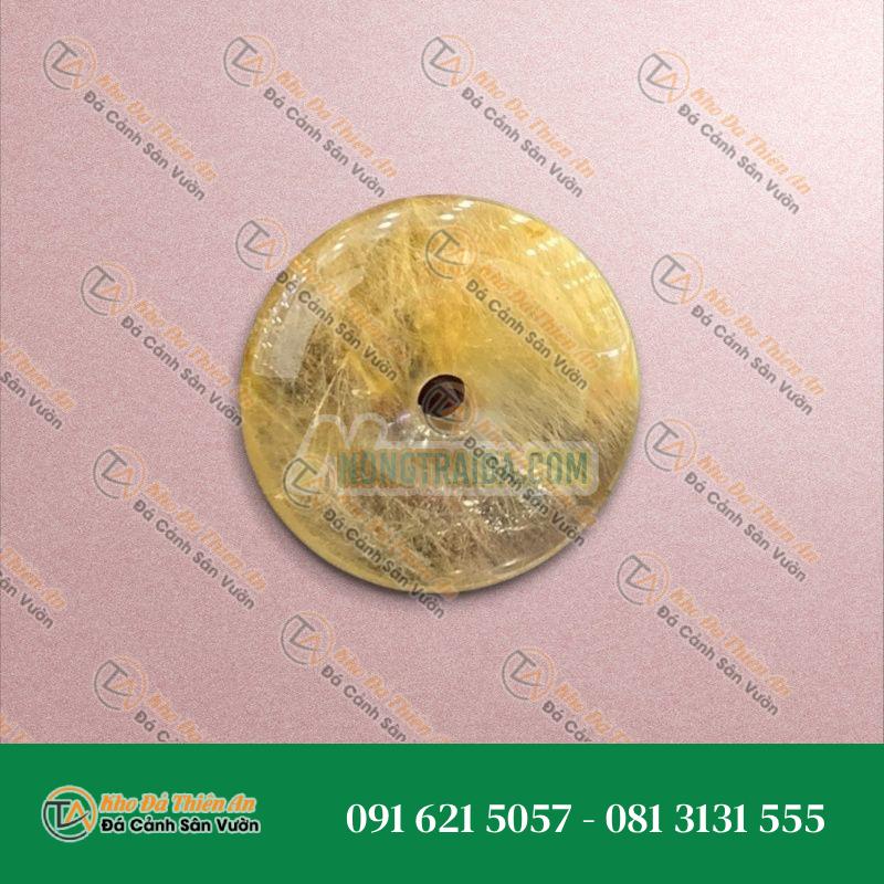 Đồng điếu thạch anh tóc vàng 30mm chuẩn 4a