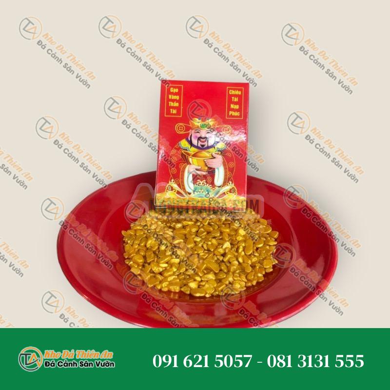 Gạo vàng thần tài phong thủy thờ cúng chiêu tài lộc, cầu may mắn
