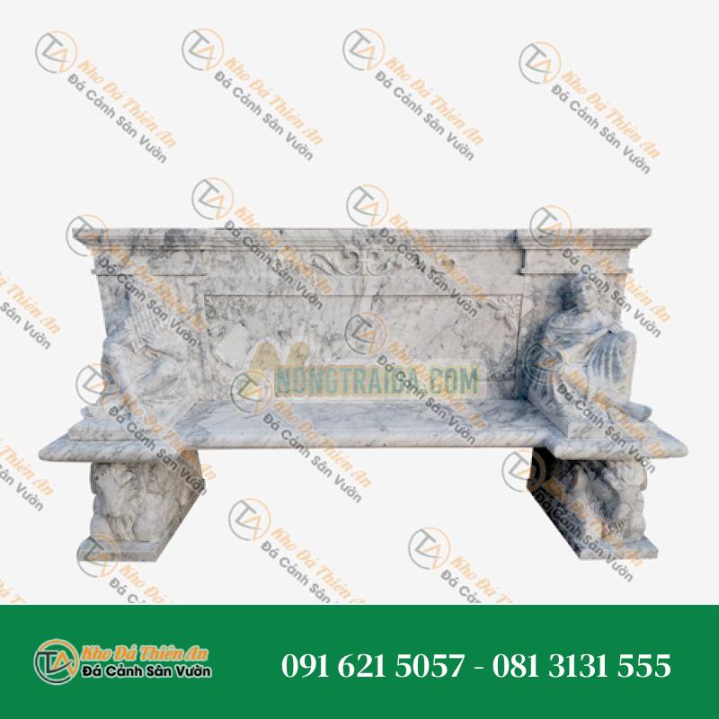 Ghế Đá Vườn Tự Nhiên Carrara