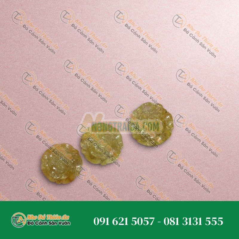 Hoa mẫu đơn thạch anh tóc vàng Thiên An