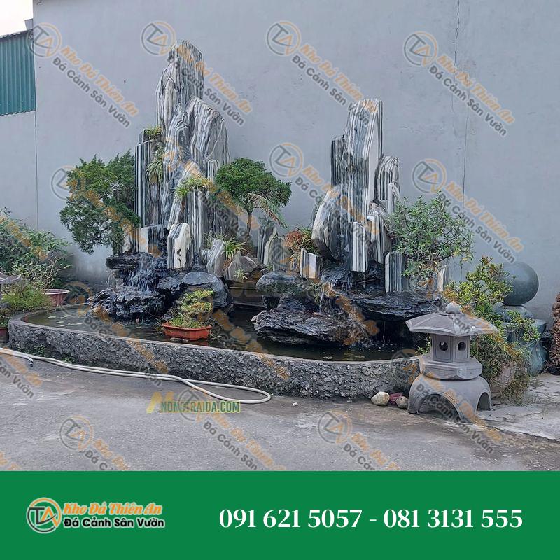 Hòn Non Bộ Đồ Sộ Đá Tuyết Sơn 2.12M