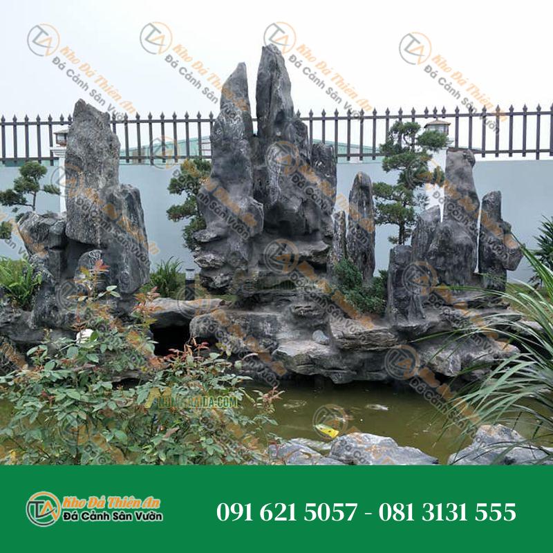 Hòn Non Bộ Hồ Cá Đá Lũa Đen Tam Sơn 128cm