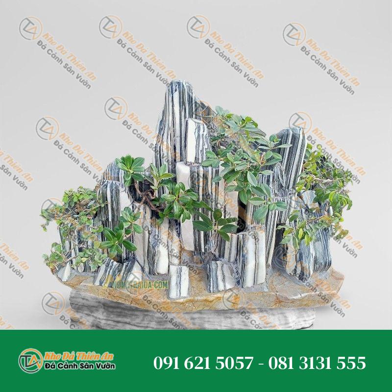 Hòn Non Bộ Hồ Cá Nhỏ Đá Tuyết Sơn 91cm