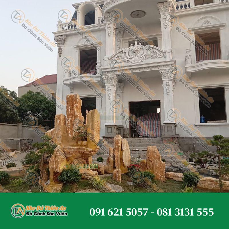 Hòn Non Bộ Lớn 5 Ngọn Nhà Ở 2.19m
