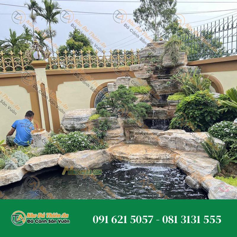 Hòn Non Bộ Lớn 5 Ngọn Sân Vườn 2.13m