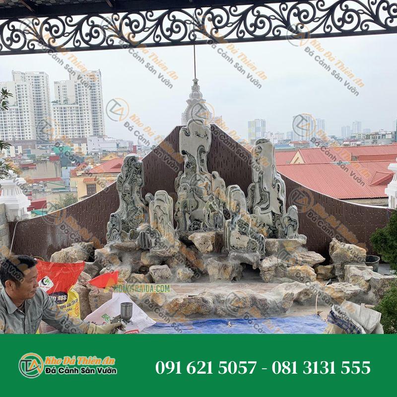 Hòn Non Bộ Lớn Đá Tuyết Sơn 3M