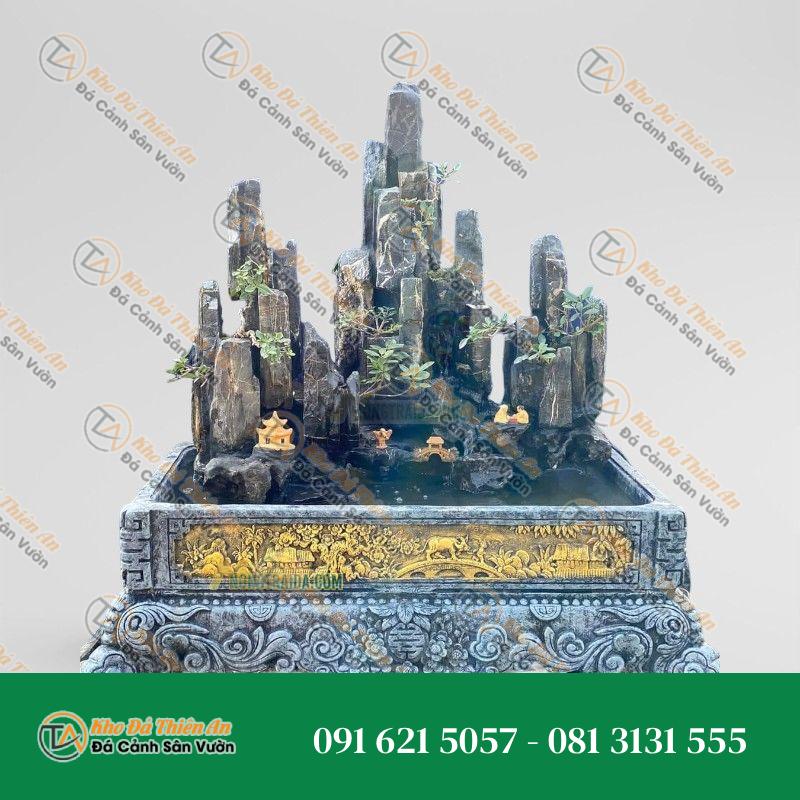 Hòn Non Bộ Mini Cho Bể Cá Đá Lũa Đen 67cm