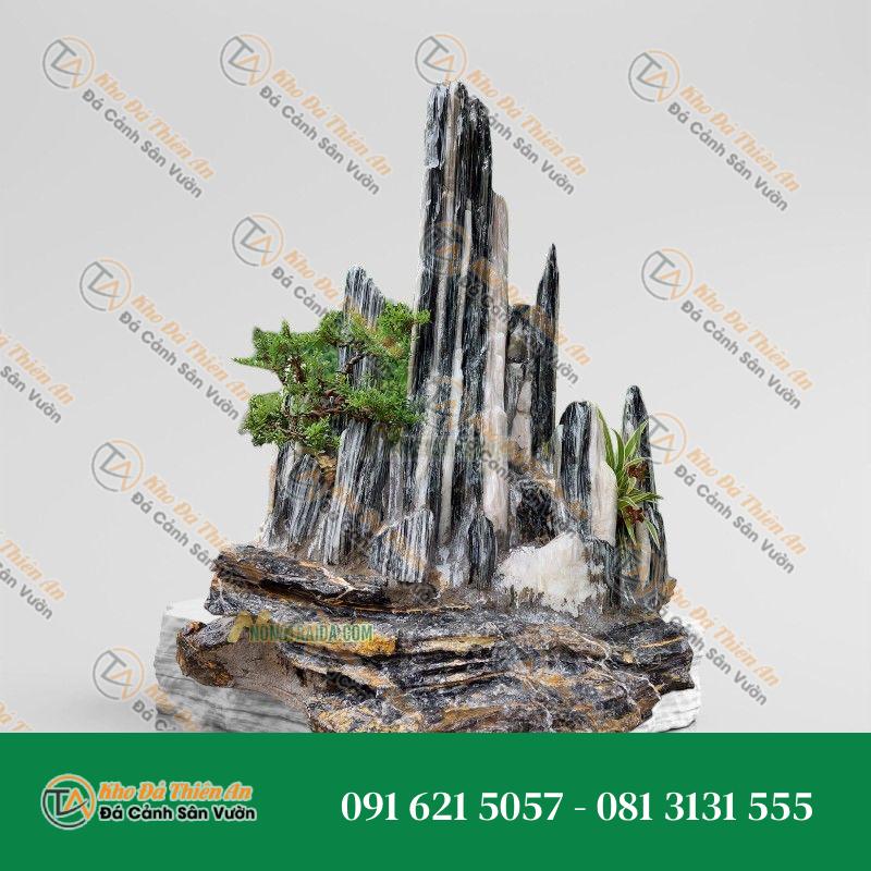 Hòn Non Bộ Mini Trang Trí Bể Cá Đá Tuyết Sơn 121cm