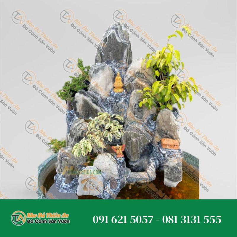 Hòn Non Bộ Mini Trang Trí Bể Cá Đá Tuyết Sơn 62cm
