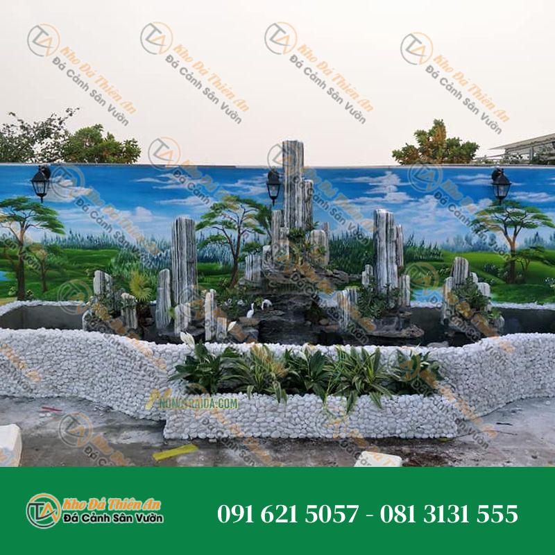 Hòn Non Bộ Mini Trong Nhà Đá Tuyết Sơn 79cm